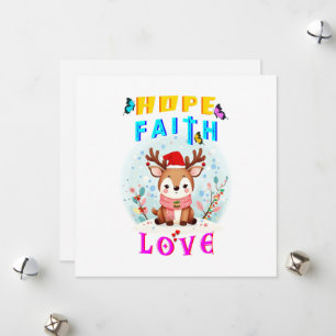 Tarjeta Festiva Esperanza Fe Amor