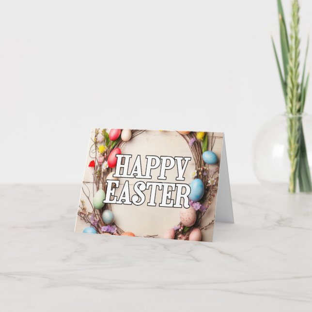 Tarjeta Festiva Espero Que Tengas Una Pascua Feliz (Anverso)
