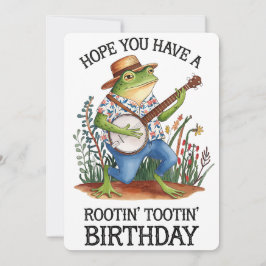 Tarjeta Festiva Espero Que Tengas Una Rana De Cumpleaños De Rootin