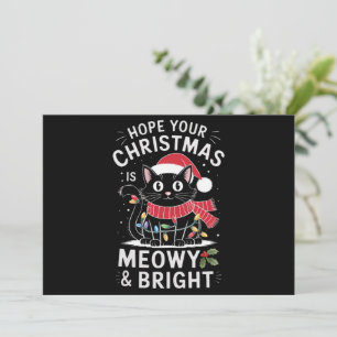 Tarjeta Festiva Espero que tus Navidades sean unos gatos fríos y s