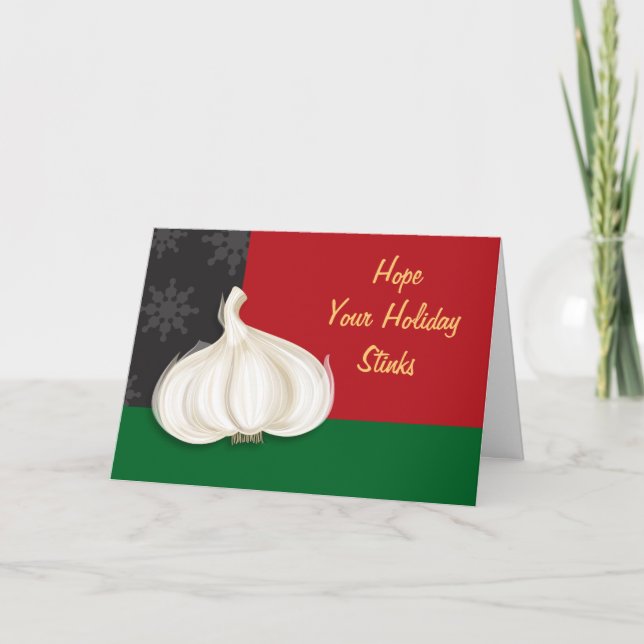 Tarjeta Festiva Espero que tus vacaciones apesten (Anverso)