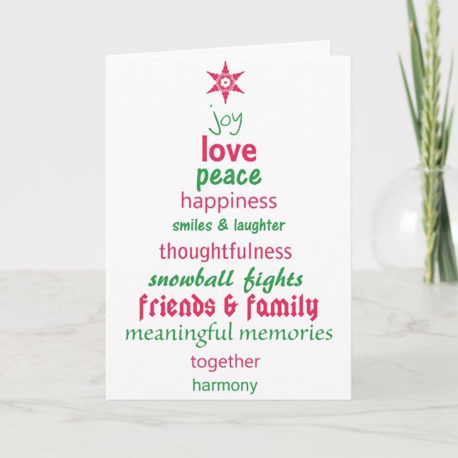 Tarjeta Festiva Espíritu de Navidades (Anverso)