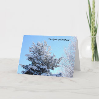 Tarjeta Festiva Espíritu de Navidades