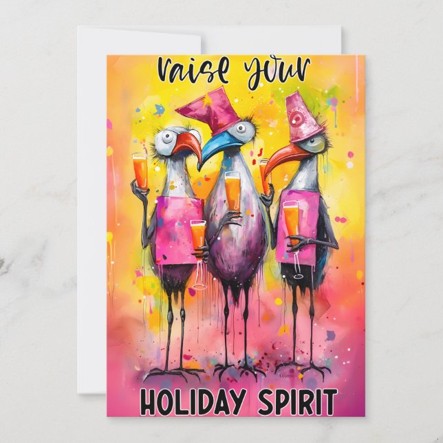 Tarjeta Festiva Espíritu de vacaciones (Anverso)