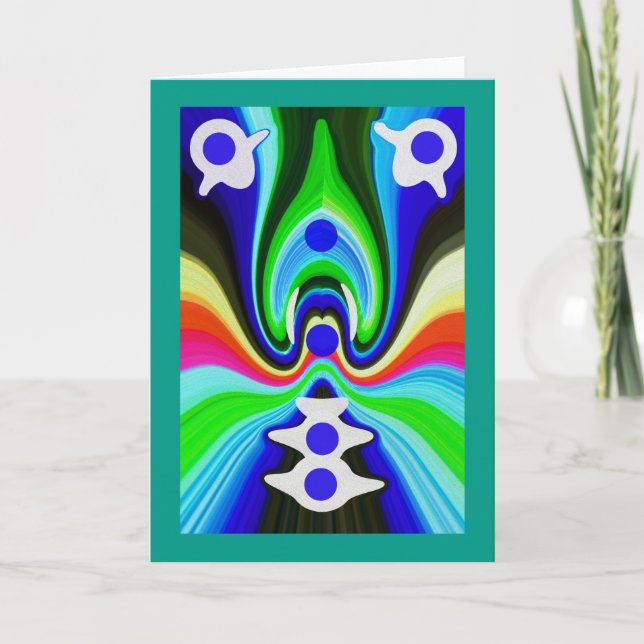 Tarjeta Festiva Espíritus de surf (Anverso)