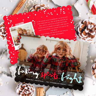 Tarjeta Festiva Espíritus en el hormigueo Navidades brillantes