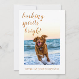Tarjeta Festiva Espíritus que ladran iluminen la foto de tu perro 