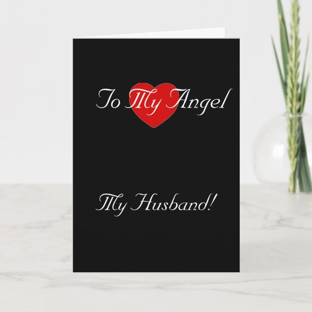 Tarjeta Festiva Esposa del marido de la carta (Anverso)