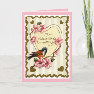 Tarjeta Festiva Esposa Dulce Vintage San Valentín