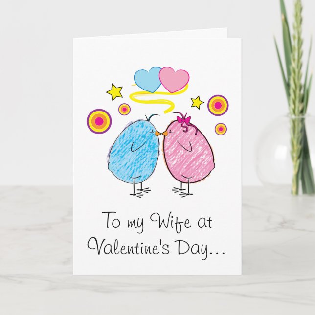 Tarjeta Festiva Esposa el día de San Valentín (Anverso)