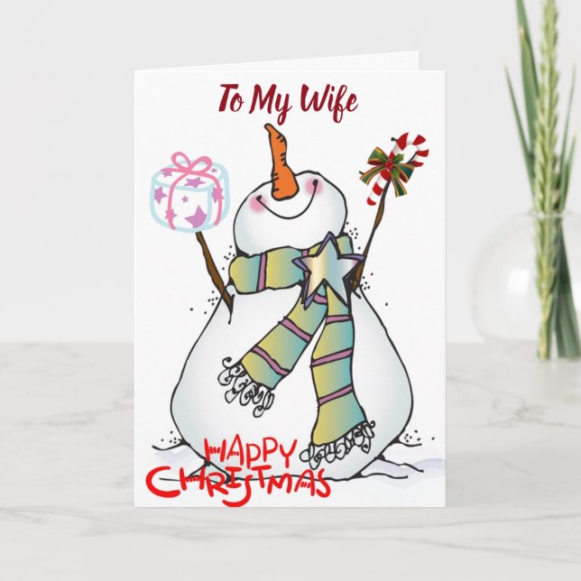 TARJETA FESTIVA ***ESPOSA*** ME HACE FELIZ "TODOS LOS DÍAS" (Anverso)