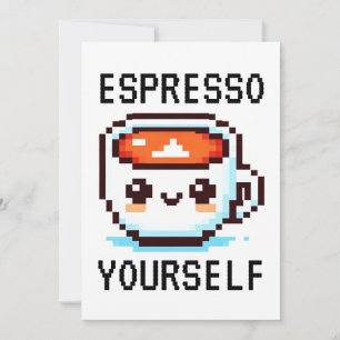 Tarjeta Festiva Espresso tú mismo - Gracioso diseño de café de art
