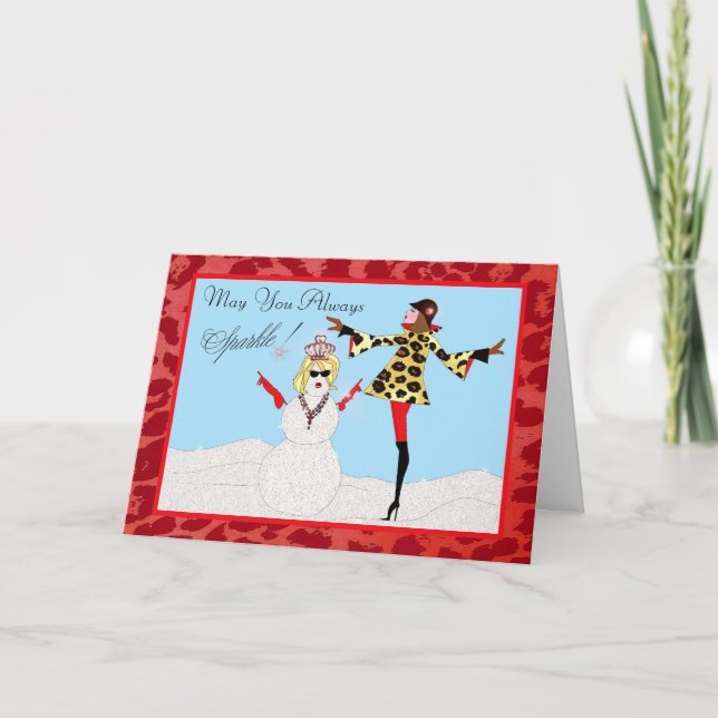 Tarjeta Festiva Espumas de invierno de DIVAtude (Anverso)