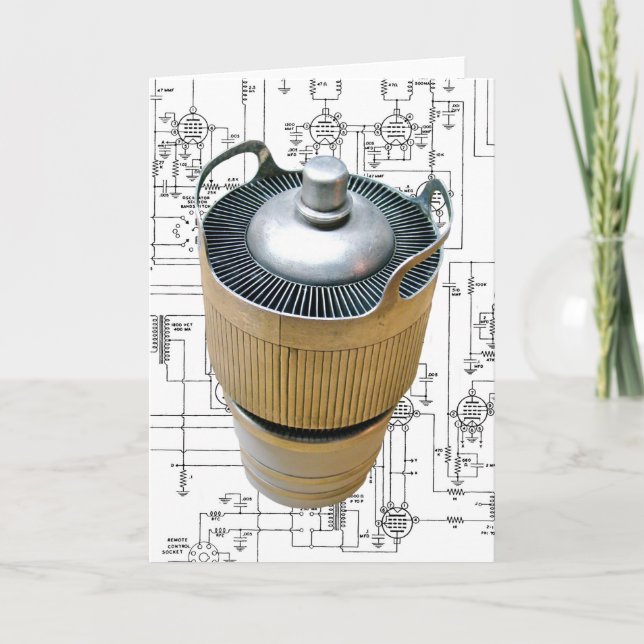 Tarjeta Festiva Esquema de tubo de transmisión de cerámica (Anverso)