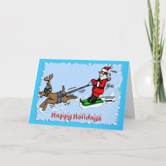 Tarjeta Festiva Esquí de Santa