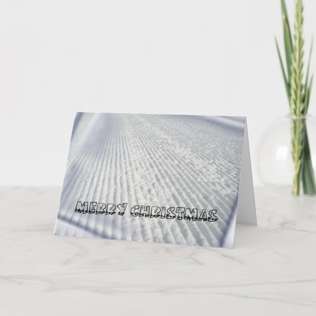 Tarjeta Festiva Esquiadores / Navidades de snowboard (Anverso)