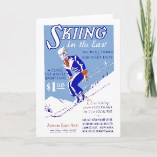 Tarjeta Festiva Esquiar en el Este