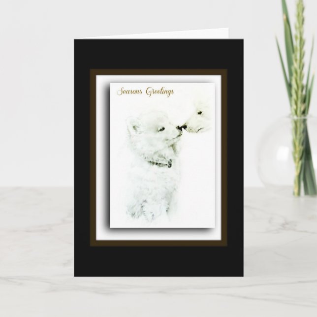 Tarjeta Festiva Esquimal americano (Anverso)