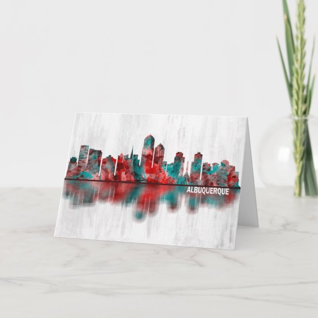 Tarjeta Festiva Esquina de Albuquerque Nuevo México (Anverso)