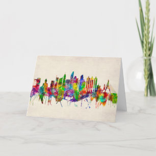 Tarjeta Festiva Esquina de Bangkok Tailandia