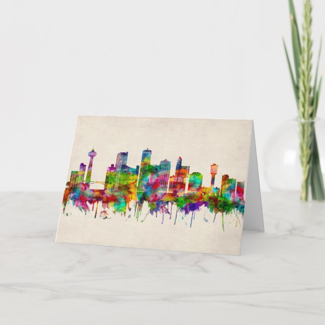 Tarjeta Festiva Esquina de Niagara Falls Canada (Anverso)