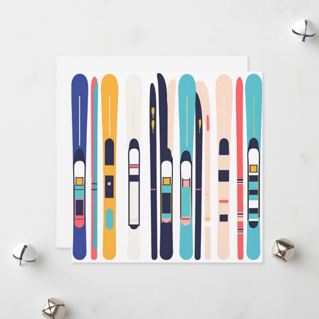 Tarjeta Festiva Esquís (Anverso/Reverso In Situ)