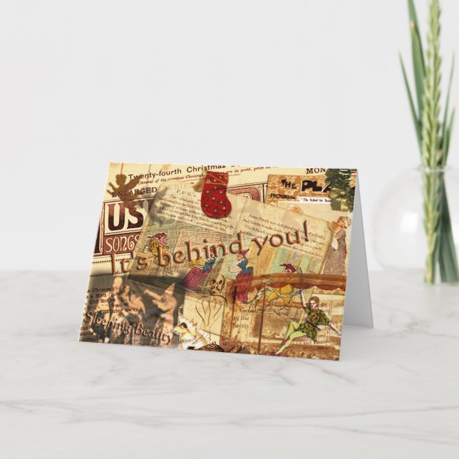 Tarjeta Festiva ¡Está detrás de ti! (Anverso)