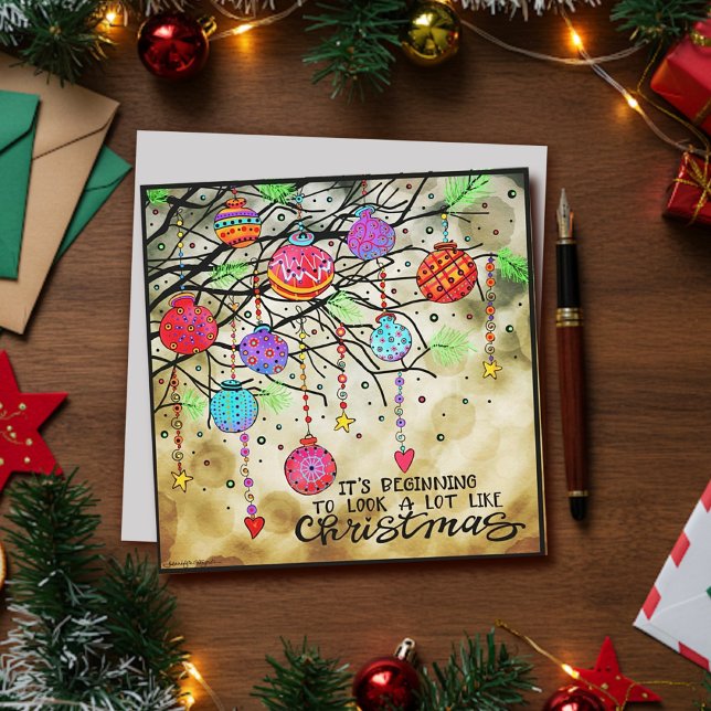 Tarjeta Festiva Está empezando a parecer una cita de Navidades (Subido por el creador)