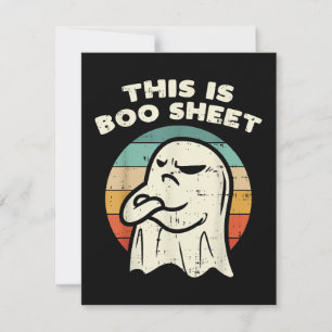 Tarjeta Festiva Esta Es Hoja Boo Fantasma