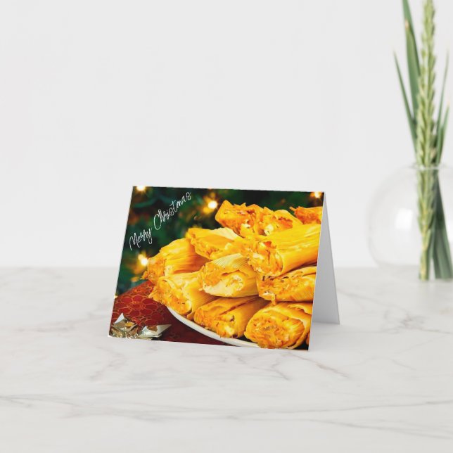 Tarjeta Festiva Esta es la estación de Tamales (Anverso)