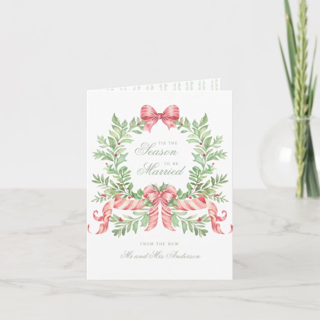 Tarjeta Festiva Esta es la estación para casarse la primera foto d (Anverso)