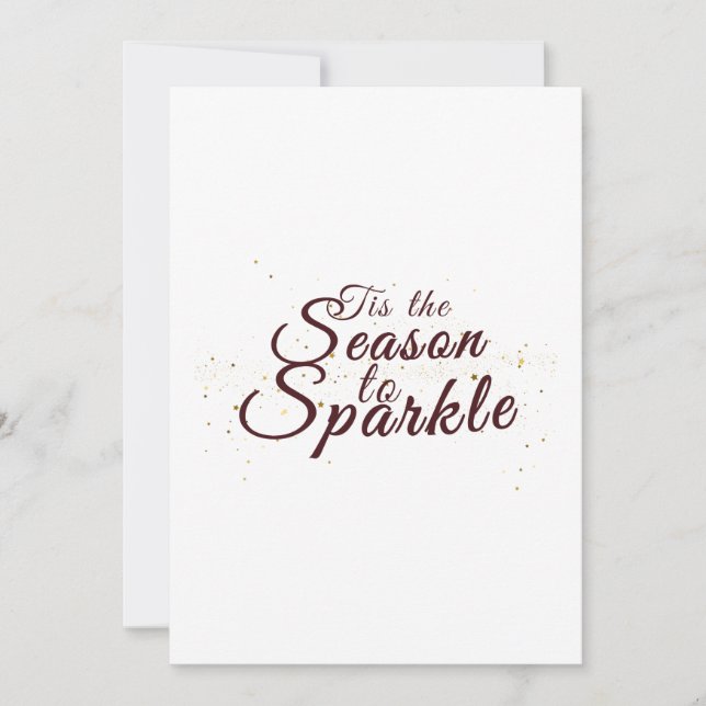 Tarjeta Festiva Esta es la temporada de esparkle, elegancia Navida (Anverso)