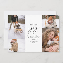 Tarjeta Festiva Esta es una alegre foto Minimalista en blanco y ne