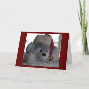 TARJETA FESTIVA ESTA FELIZ PUP DICE **NAVIDADES ESPECIALES**