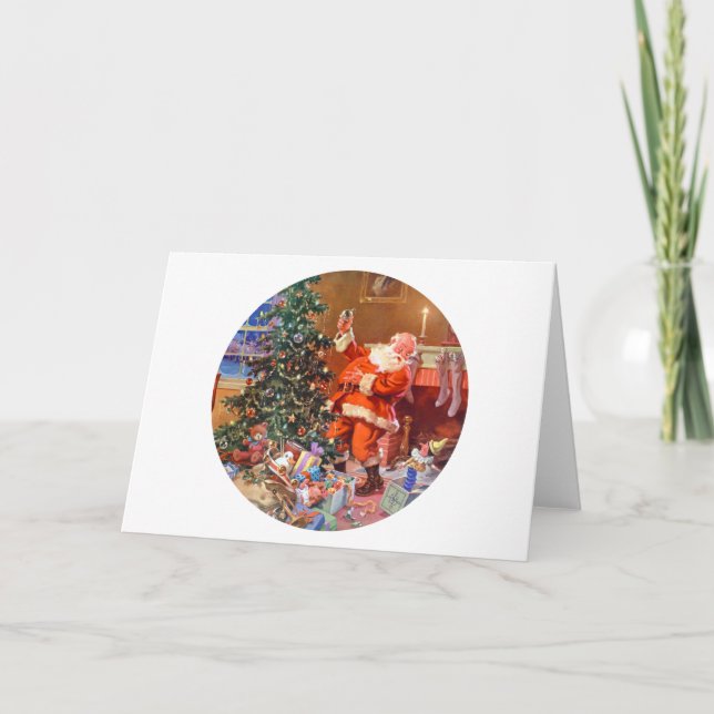 Tarjeta Festiva "Esta fue la noche antes de los Navidades (Anverso)