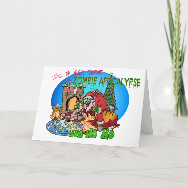 Tarjeta Festiva Esta fue la noche antes de los zombis (Anverso)