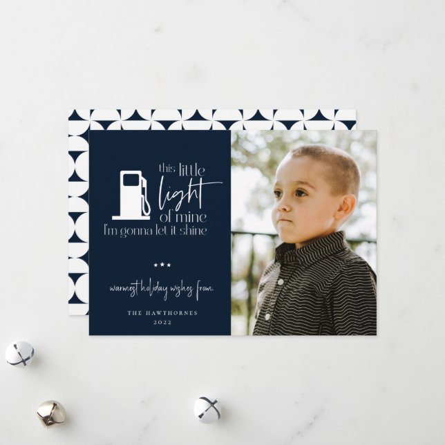 Tarjeta Festiva Esta Pequeña Luz De La Fotografía De Humor De Gas  (Anverso/Reverso In Situ)