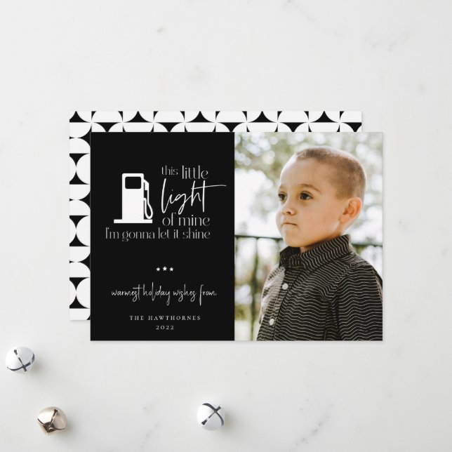 Tarjeta Festiva Esta Pequeña Luz De La Fotografía De Humor De Gas  (Anverso/Reverso In Situ)