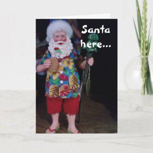 TARJETA FESTIVA ESTA PLAYA SANTA ESPERA QUE LOS NAVIDADES SEAN CON