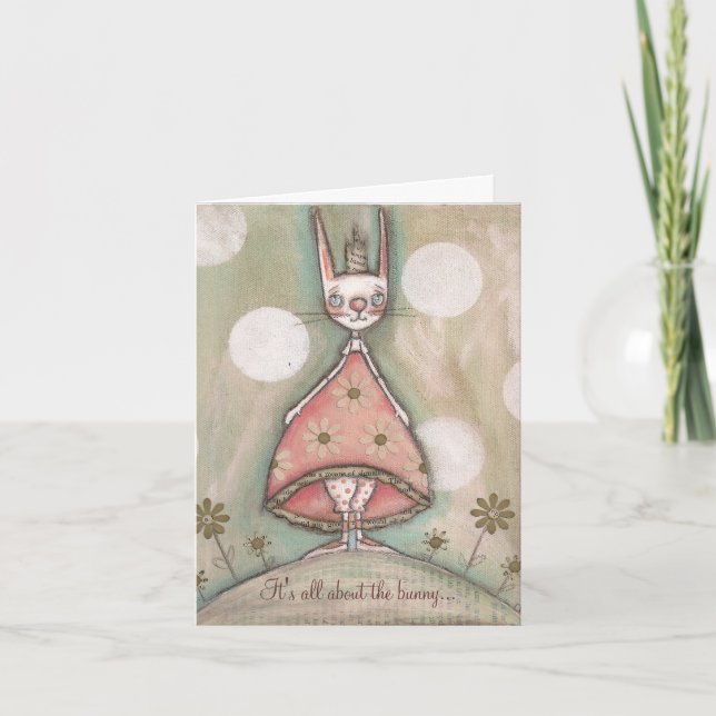 Tarjeta Festiva Está todo sobre el conejito (Anverso)