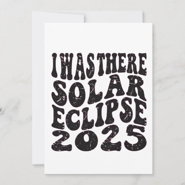 Tarjeta Festiva Estaba Allí El Eclipse Solar 2025 Eclipse Parcial (Anverso)