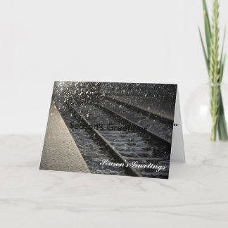 Tarjeta Festiva Estación de tren en invierno