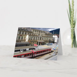 Tarjeta Festiva Estación ferroviaria de Brig Suiza