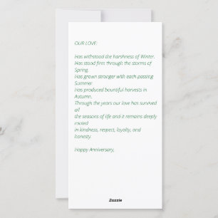 Tarjeta Festiva Estaciones De Amor