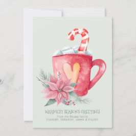 Tarjeta Festiva Estaciones personalizadas Saludos al chocolate cal