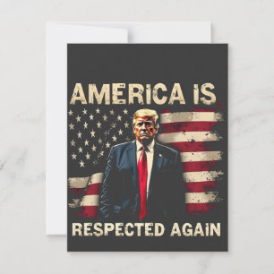 Tarjeta Festiva Estados Unidos es nuevamente respetado Trump, Esta