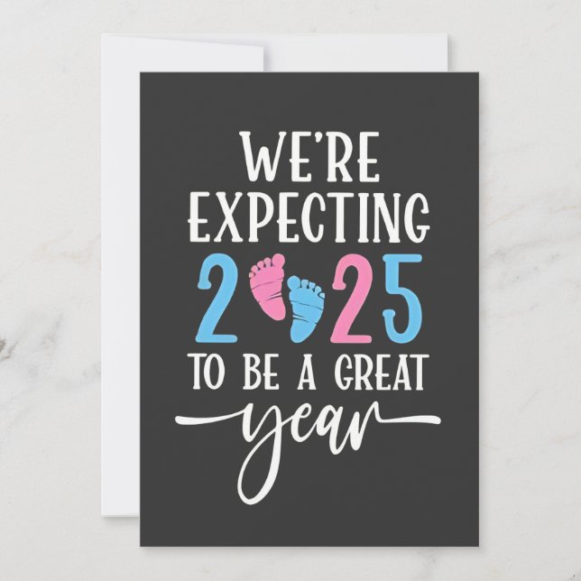 Tarjeta Festiva Estamos Esperando que 2025 Sea un Gran Año para la (Anverso)