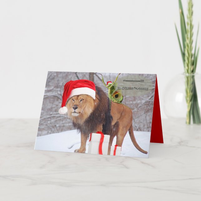 Tarjeta Festiva ¡¡Estamos!! ¡¡¡Son Navidad!!! (Anverso)