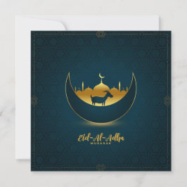 Tarjeta Festiva Estampado de la mezquita de la media luna de la ca