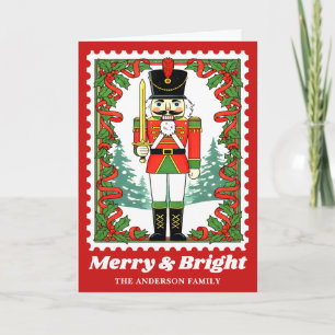 Tarjeta Festiva Estampilla de rehenes de Navidades de cazadores de